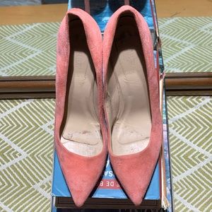 J. Crew Coral Elsie Suede Pumps Size 8, 4 inch heel